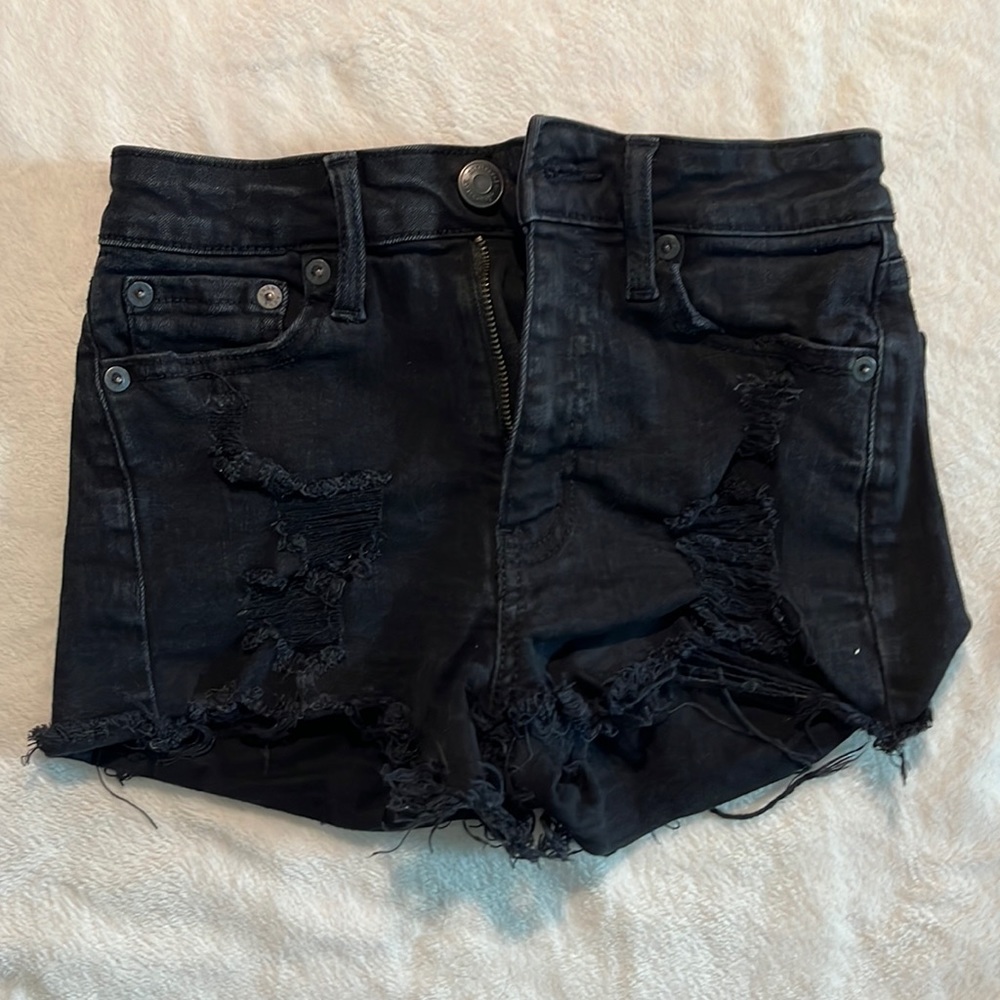 High Rise Black Aeropostale Shorts